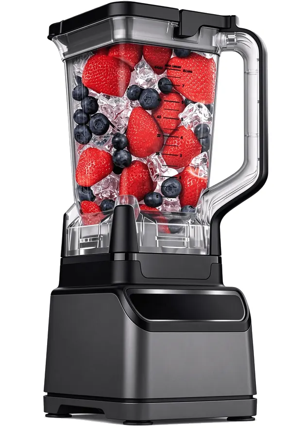 High-speed countertop blender with multi-function presets