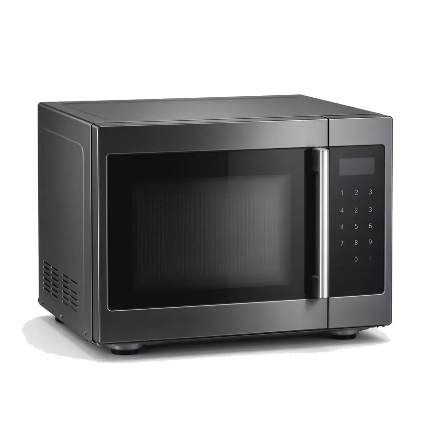 Countertop microwave oven with digital control panel